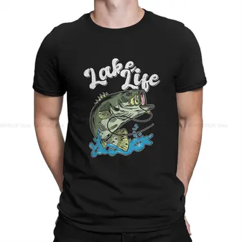 Bass Fishing Camiseta Para O Masculino Da Pesca Da Carpa Do Vestuário De Moda Do Poliéster Do T-Shirt Macio