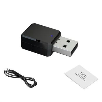 Bluetooth compatíveis com Áudio 5.1 Receptor de Dupla Saída USB AUX Estéreo do Carro de Mãos livres Chamada Built-in Microfone Mic sem Fio Adaptador