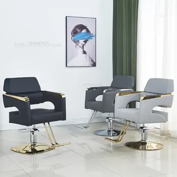 High-end Barbearia, Cabeleireiro, Cadeiras Profissional Moderno Cadeiras de Barbeiro Salão de Móveis de Liftable com Braço Cadeira de Barbeiro