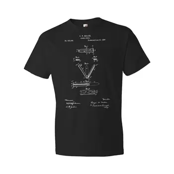 2018 Venda Quente Nova de Homens T-Shirt de Borboleta, Faca de T-Shirt de Borboleta, Faca de Bolso da Camisa Faca Faca do Bolso da Camisa O-Neck Tee