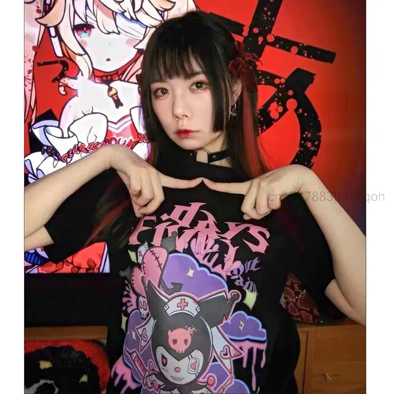 Moletom masculino feminino Y2K Anime Harajuku Grunge Japonês Emo